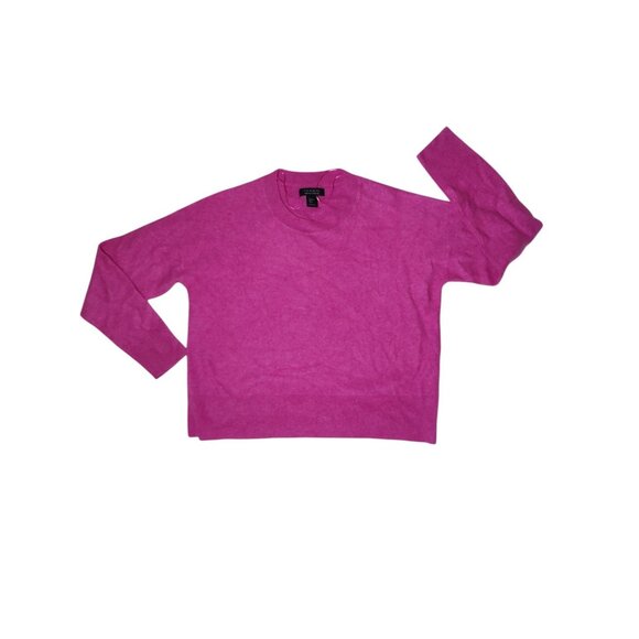 Tahari Pink 100% 2-Ply Cashmere Crew Neck Pullover Boxy Fit Sweater XL NWT - Picture 1 of 5